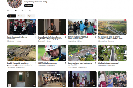 Miasto Bieruń na Youtube